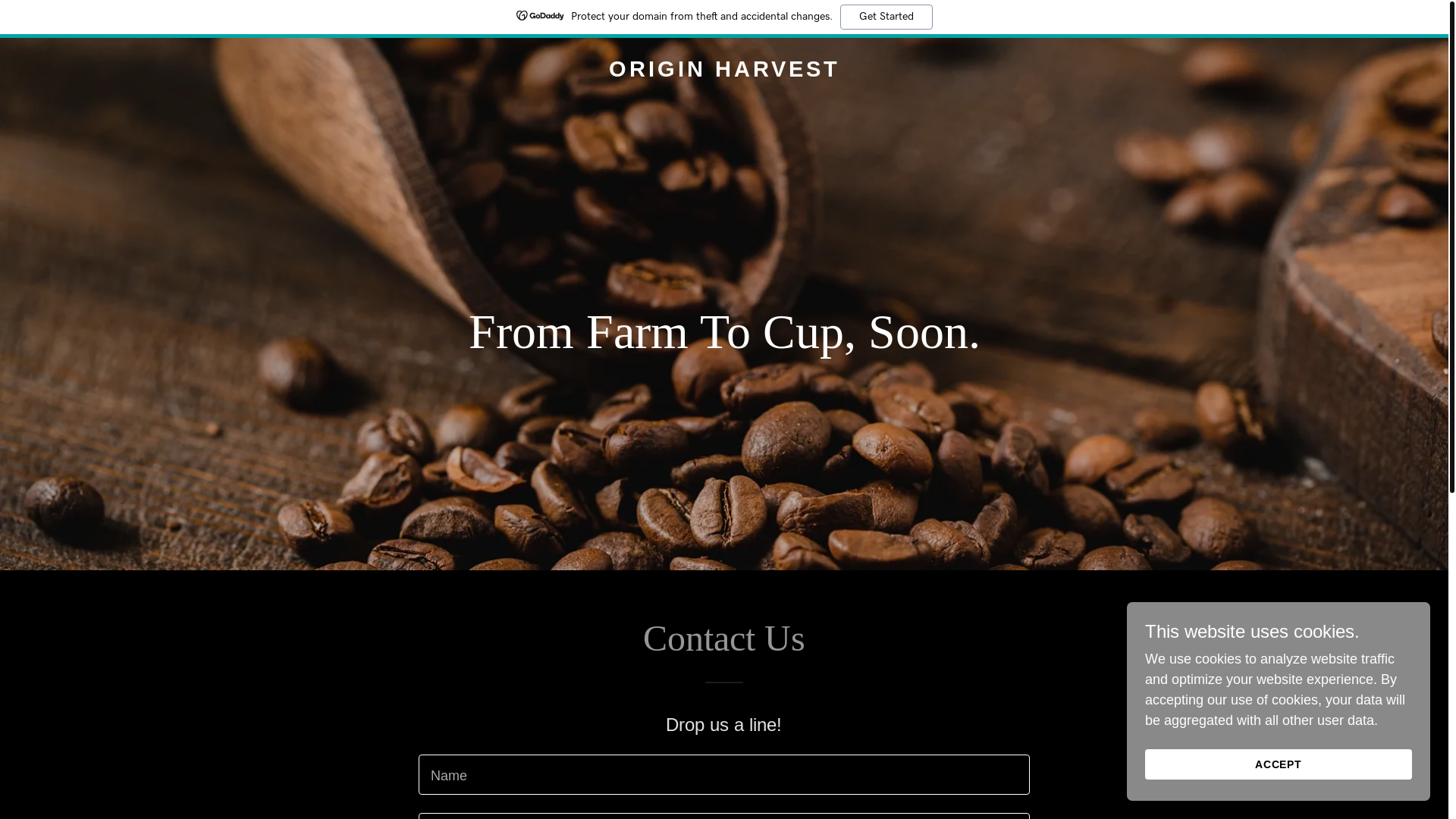 website screenshot of https://originharvest.com.au/