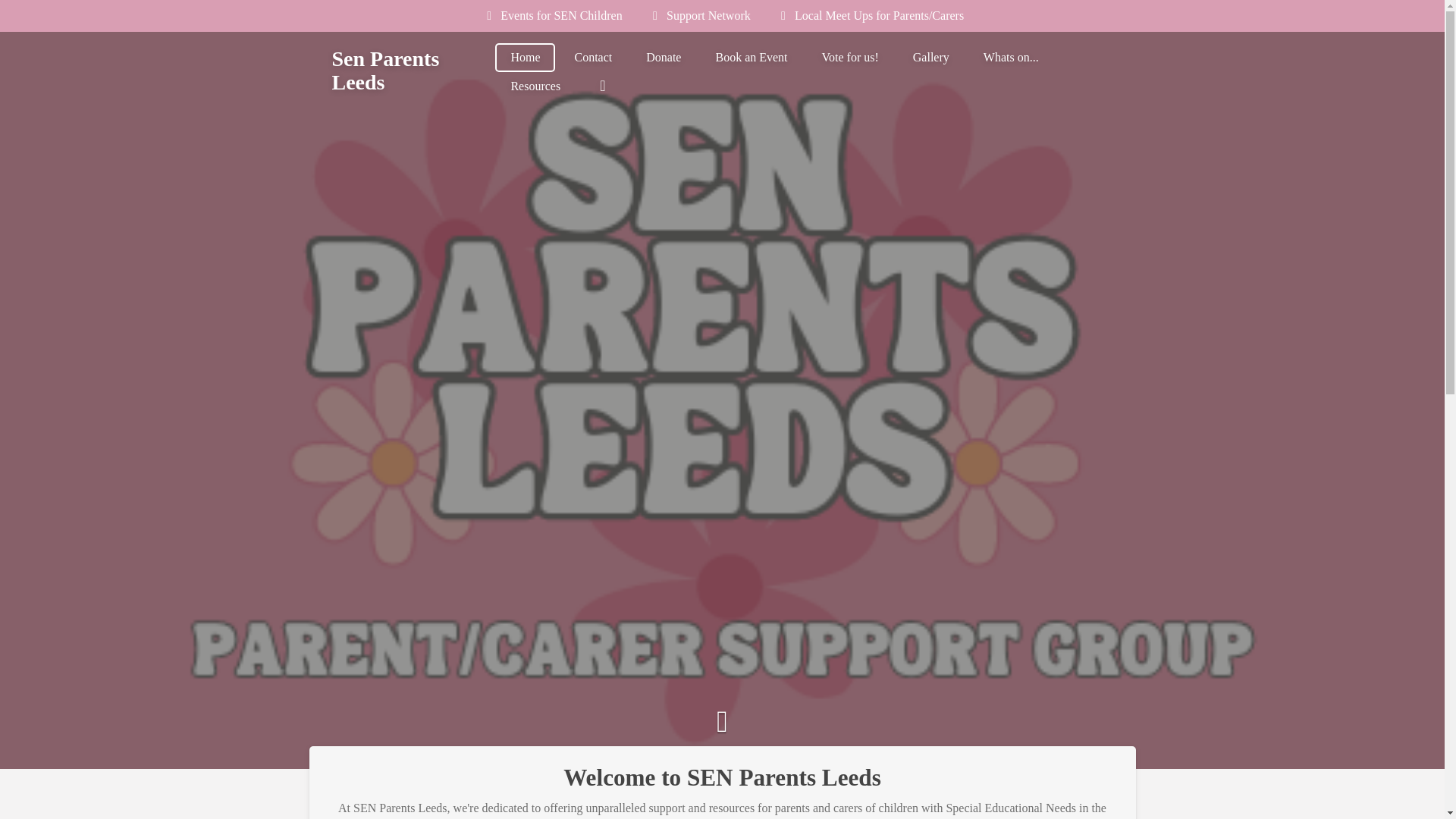 website screenshot of https://sen-parents-leeds.com/
