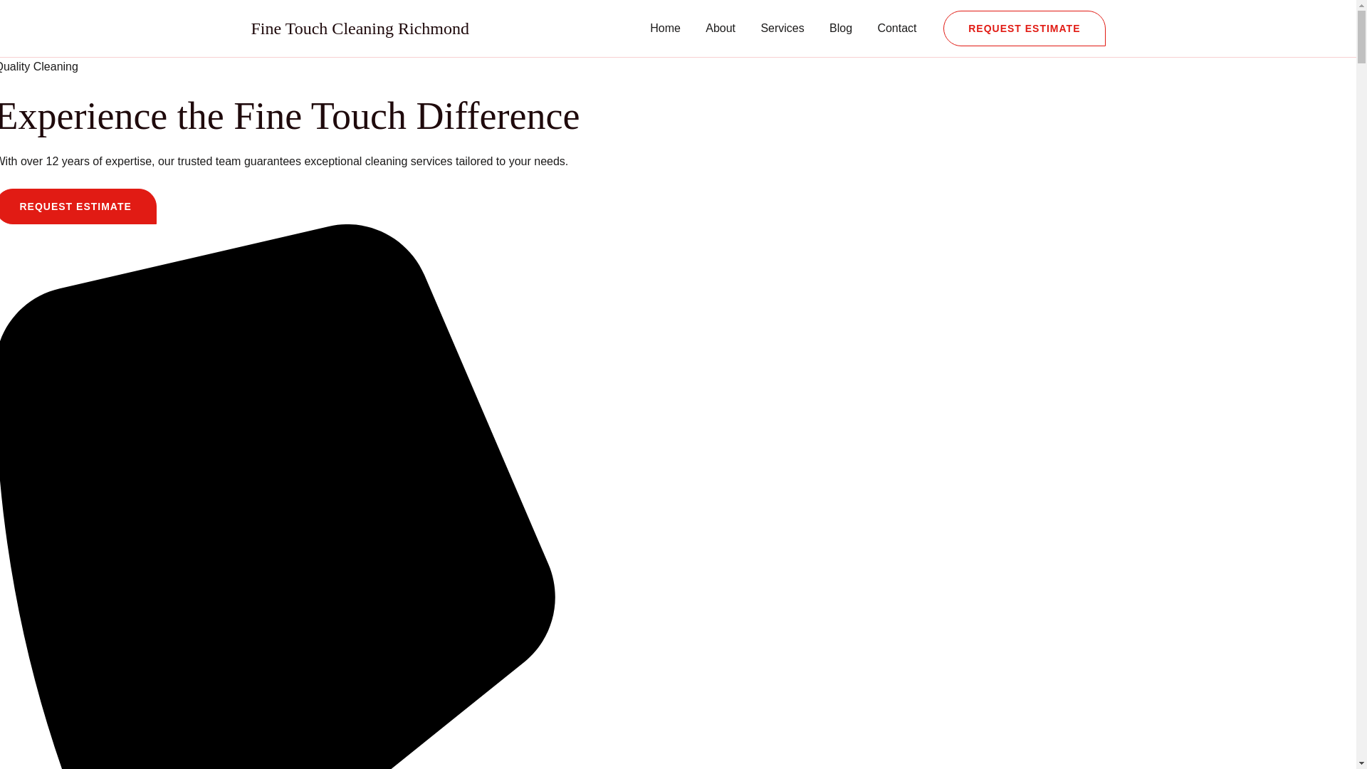 website screenshot of https://finetouchcleaningrichmond.com/