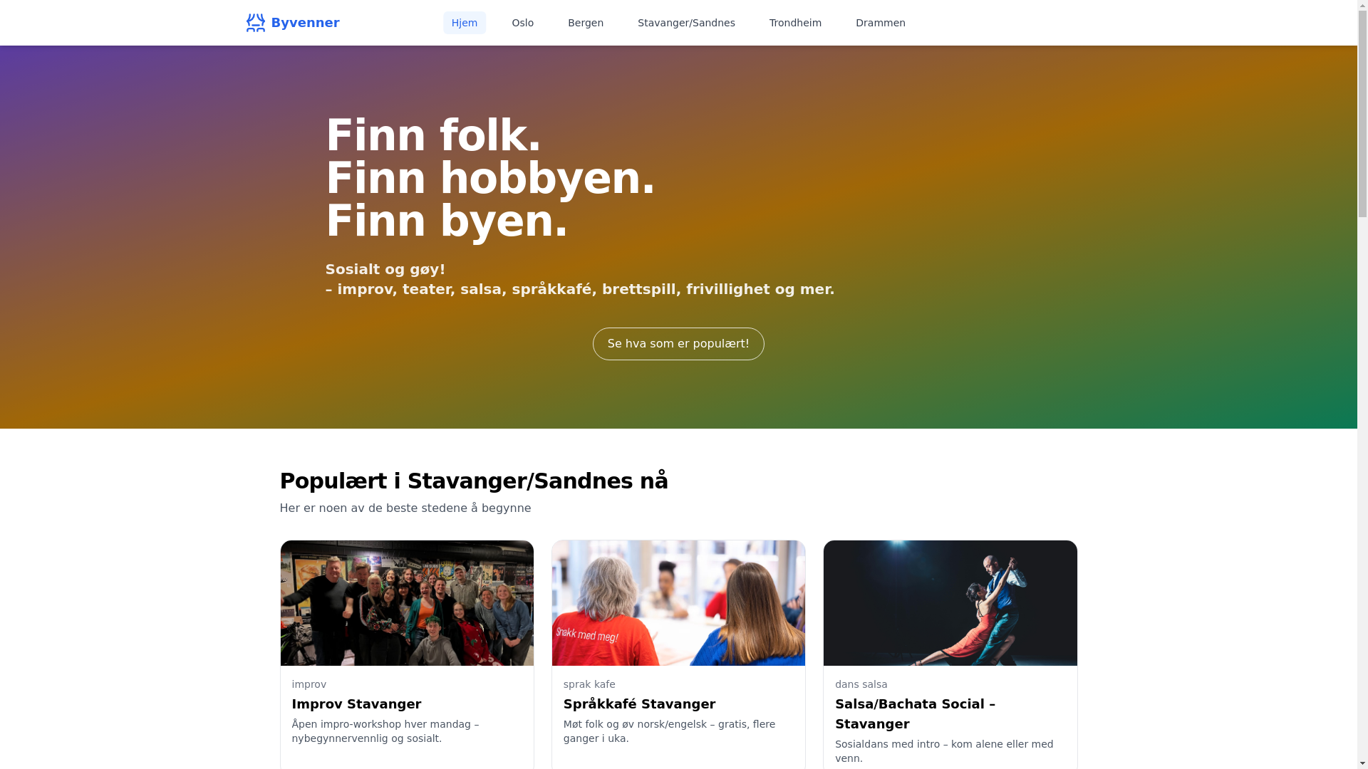 website screenshot of https://byvenner.no/