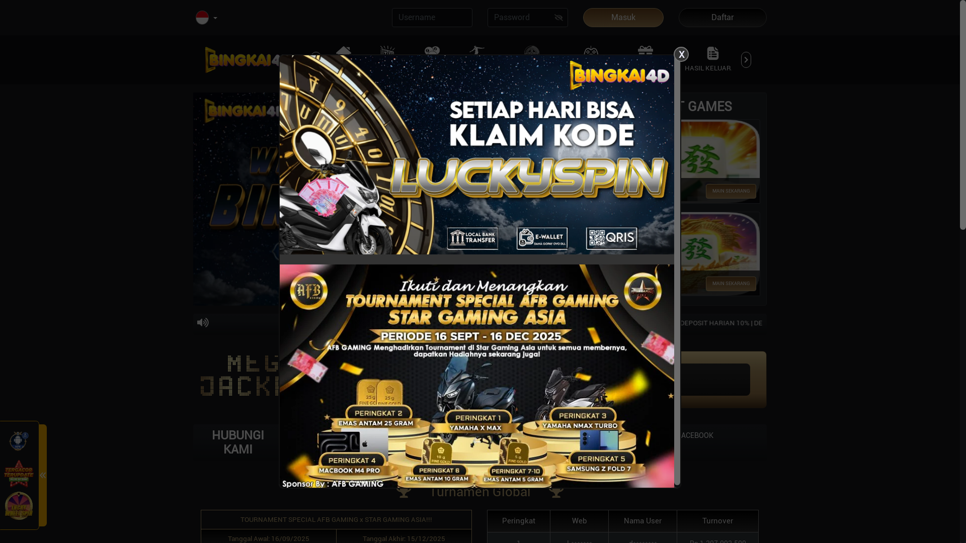 website screenshot of https://bingkaijaya.mom/