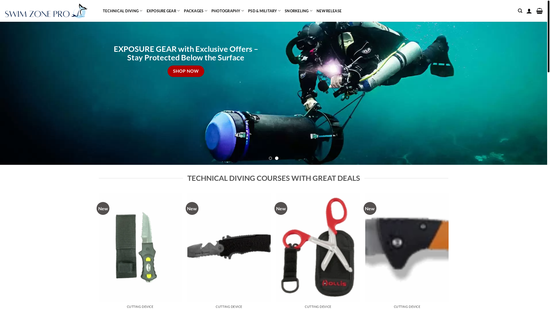 website screenshot of https://divemechanicshop.com/