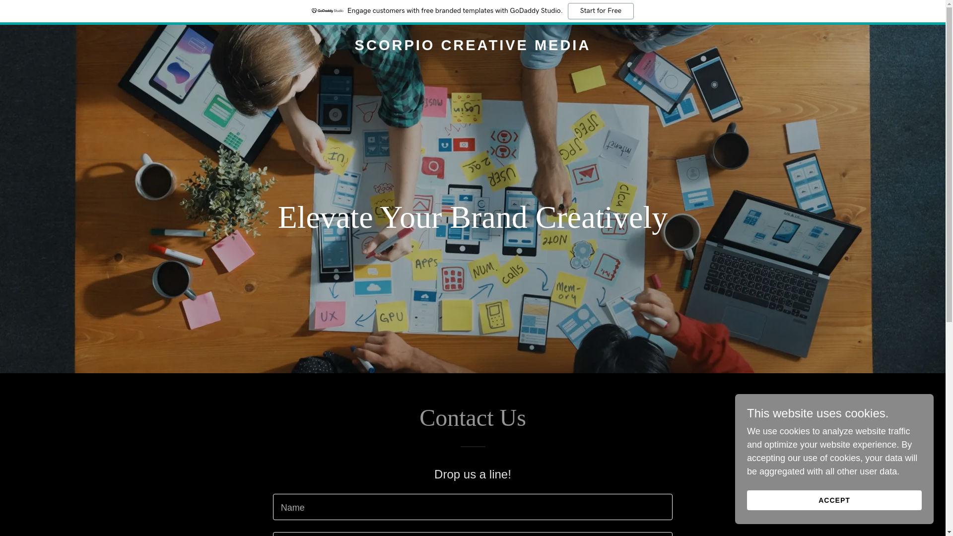 website screenshot of https://scorpiocreativemedia.com/