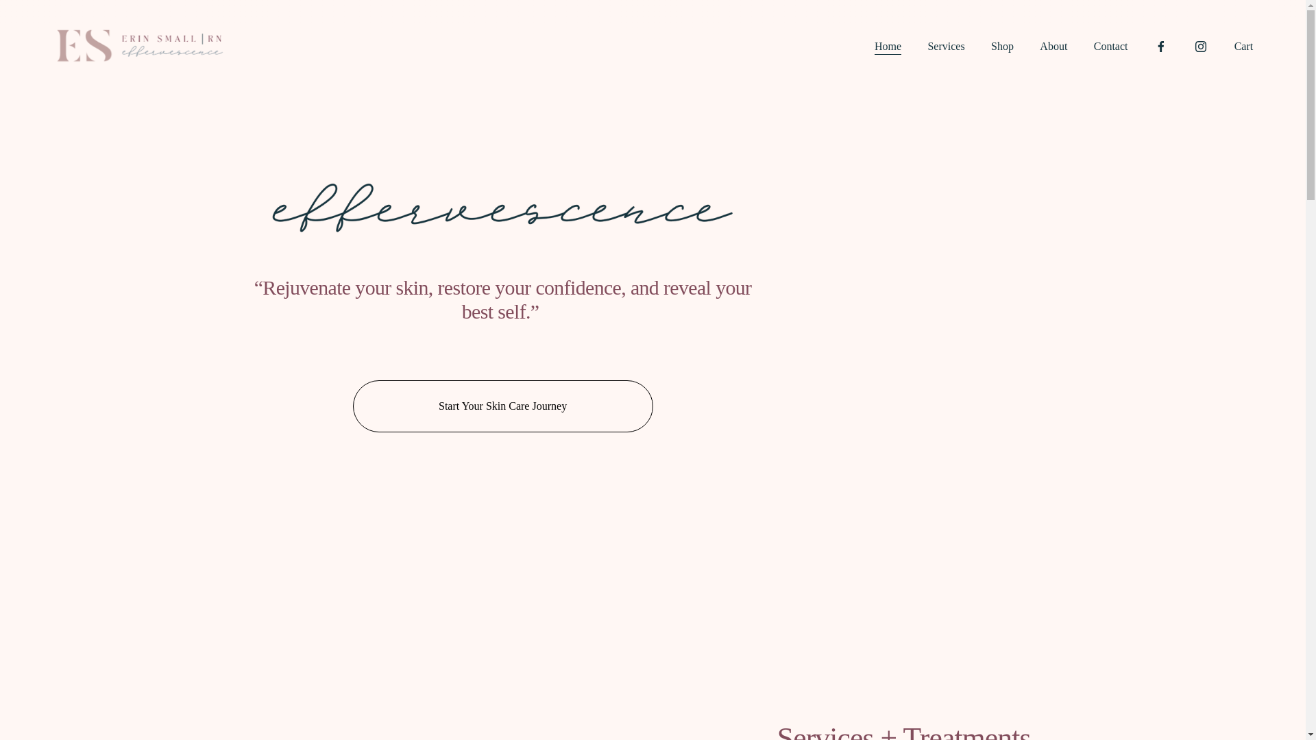 website screenshot of https://effervescencemed.ca/