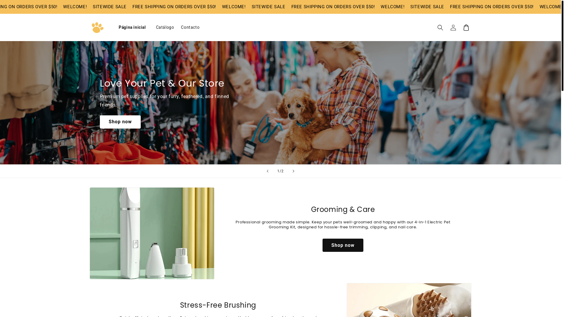 website screenshot of https://lojanimal.store/