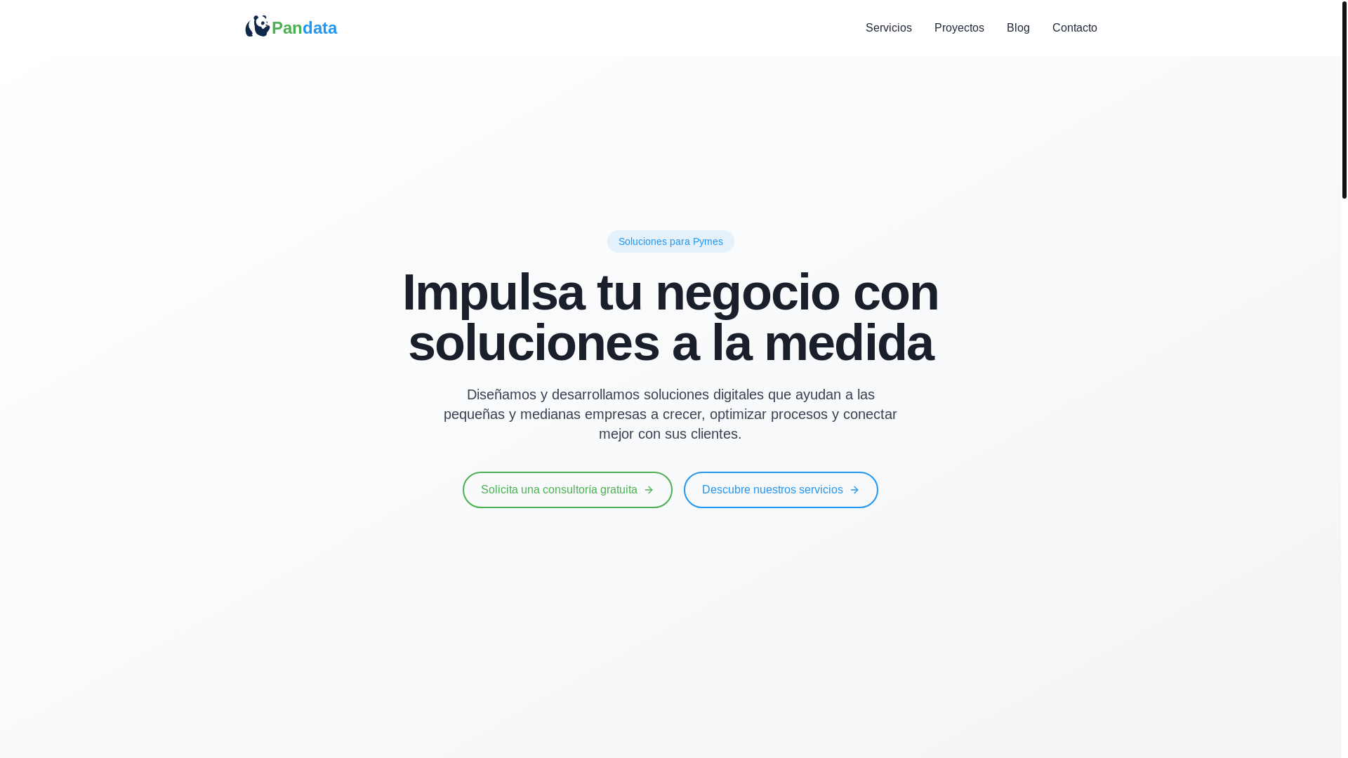 website screenshot of https://pandata-solution-studio.pages.dev/