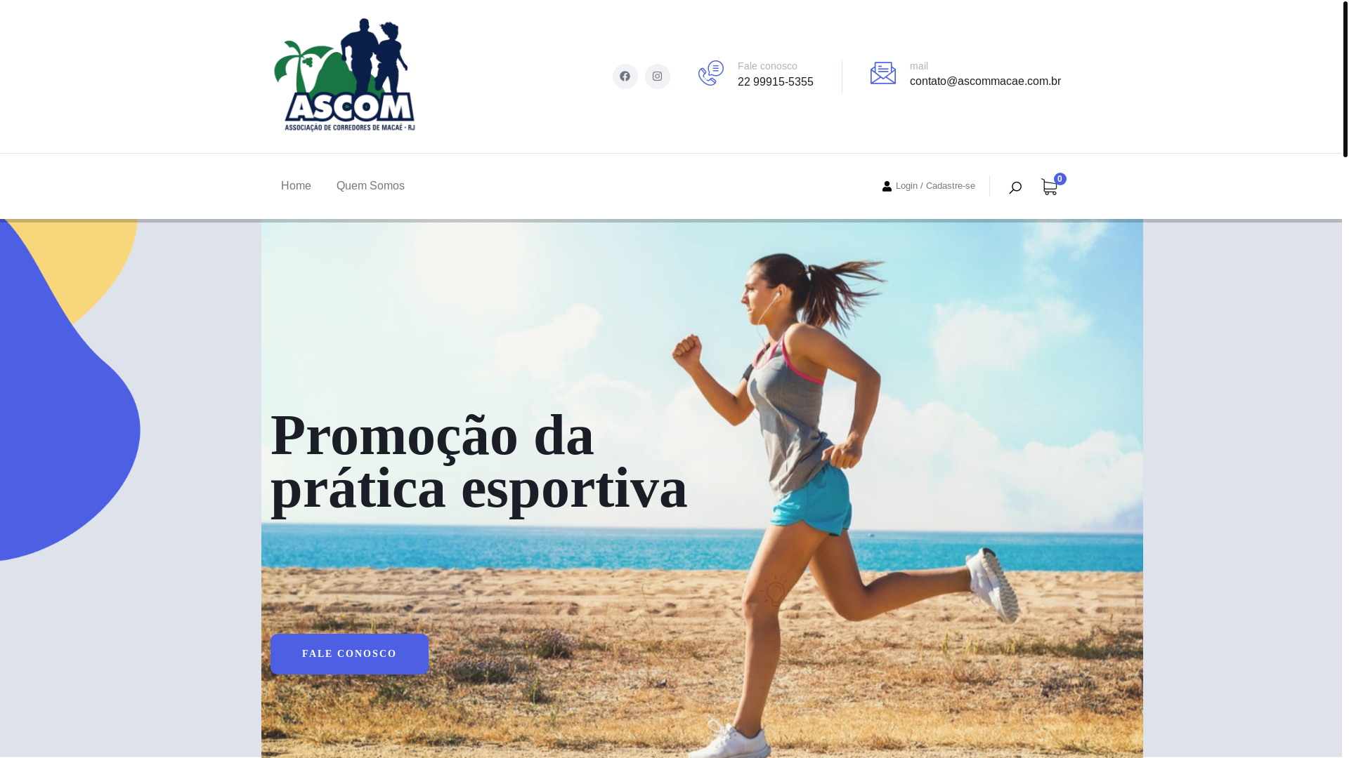 website screenshot of https://www.ascommacae.com.br