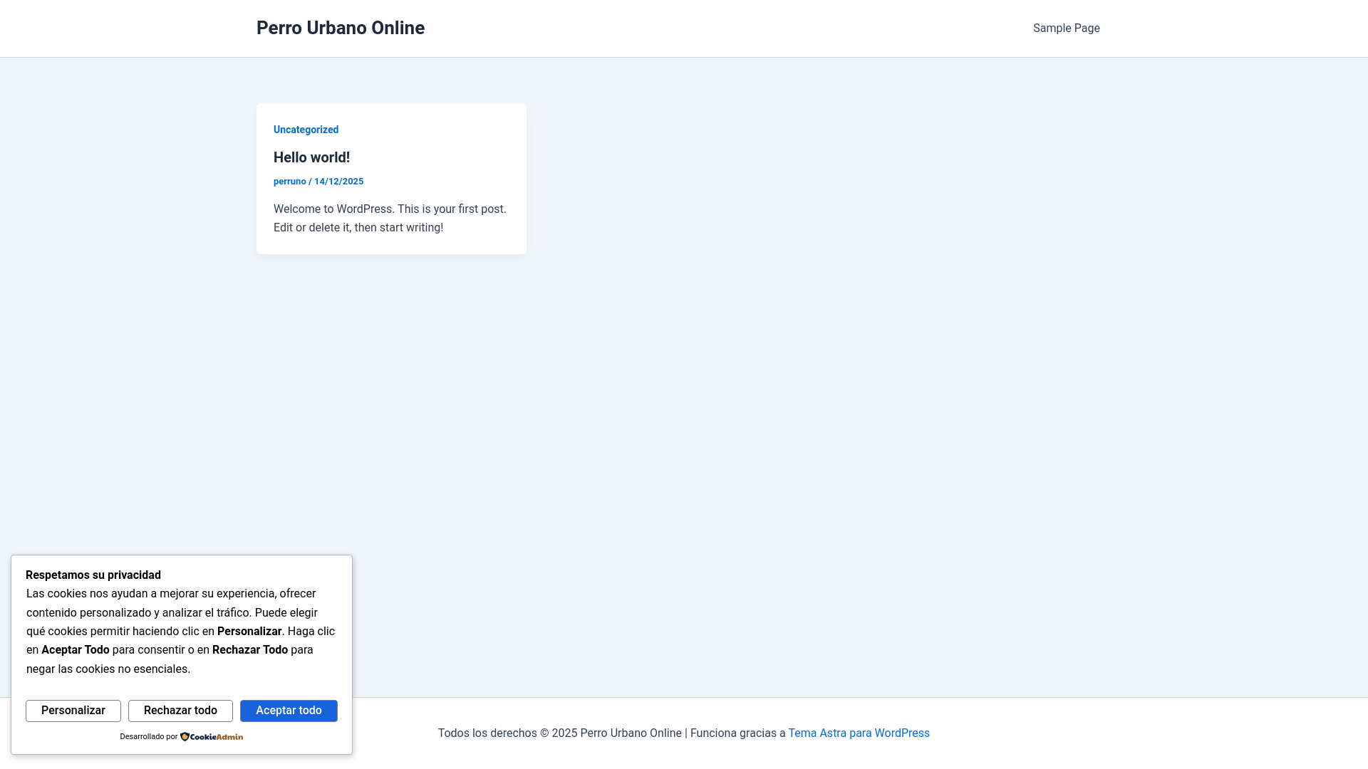 website screenshot of https://perrourbano.online/