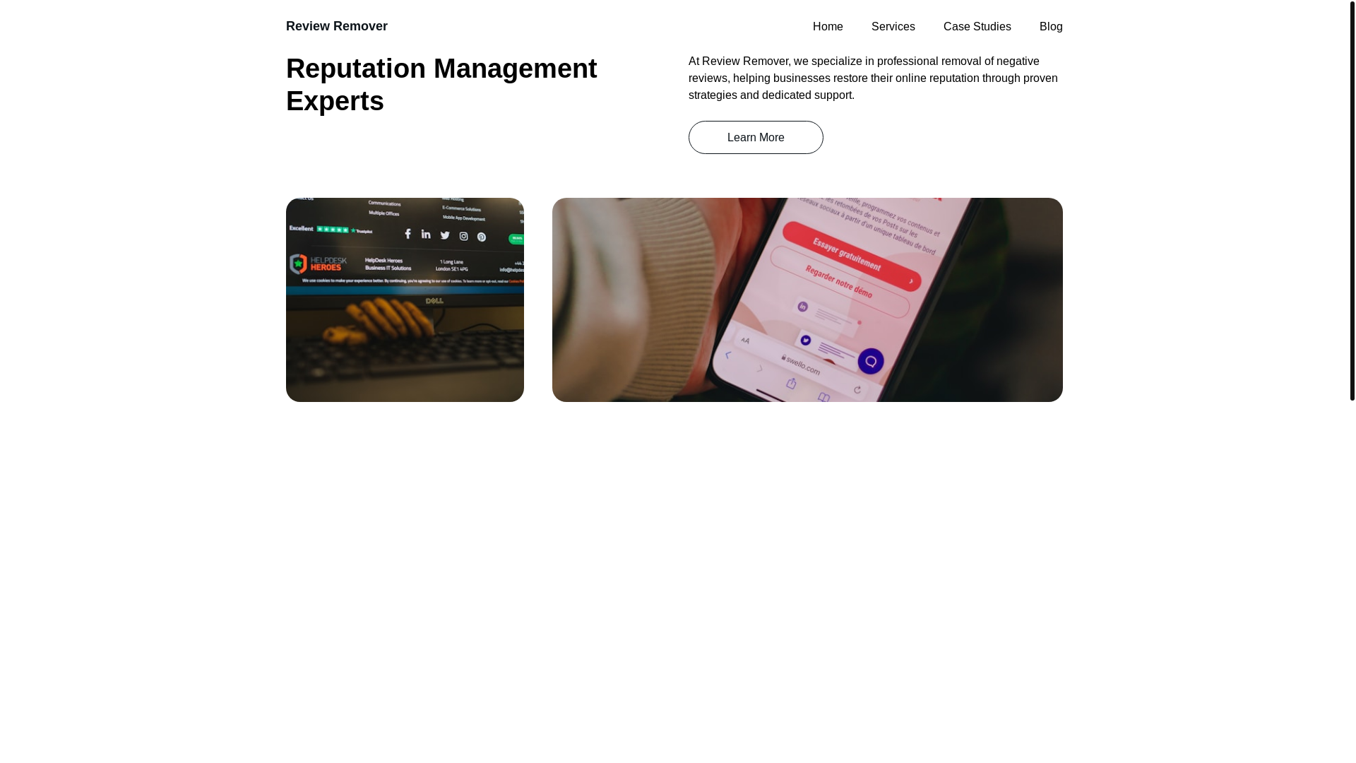 website screenshot of https://reviewremover.pro/