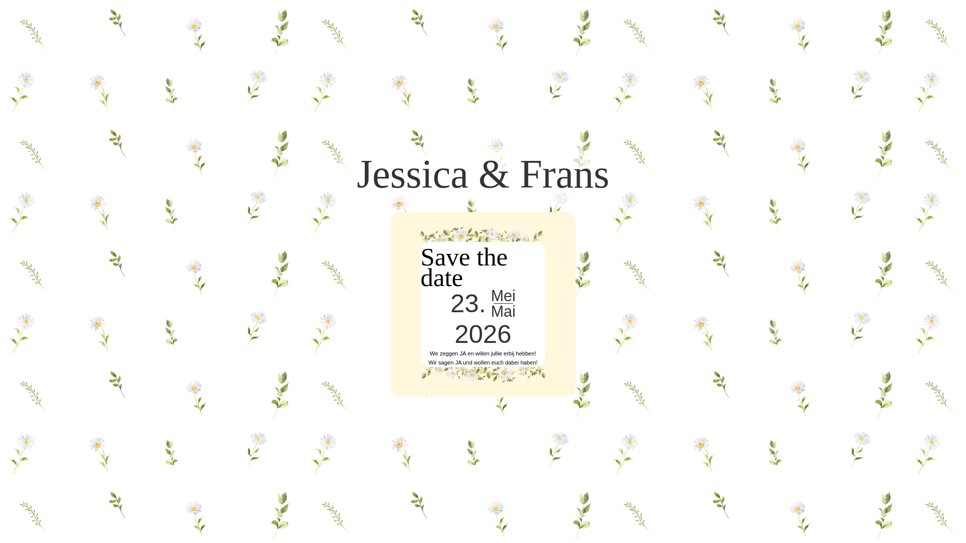 website screenshot of https://jessicafrans.wedding/