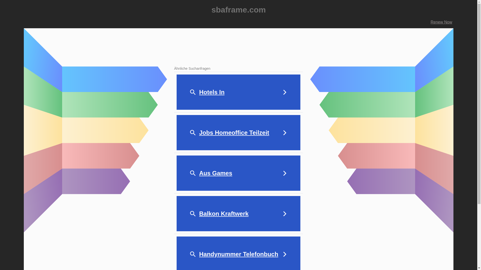 website screenshot of https://sbaframe.com/