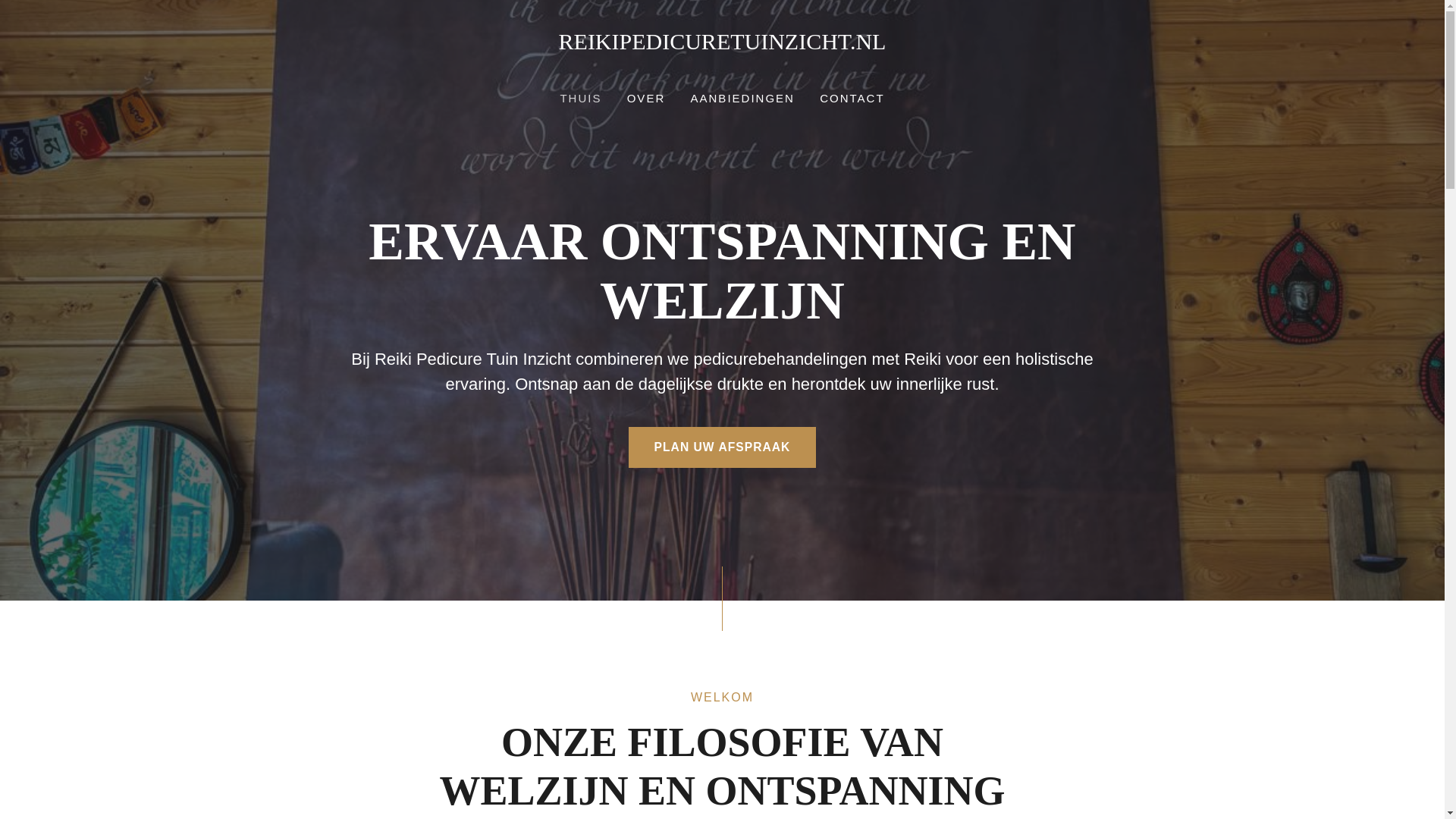 website screenshot of https://reikienpedicuretuinzicht.nl/