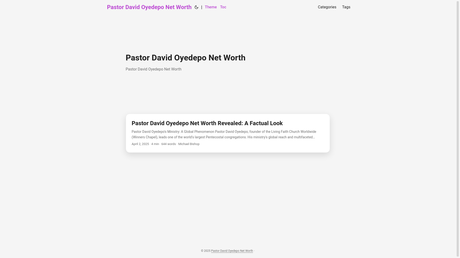 website screenshot of https://pastor-david-oyedepo-net-worth.pages.dev/