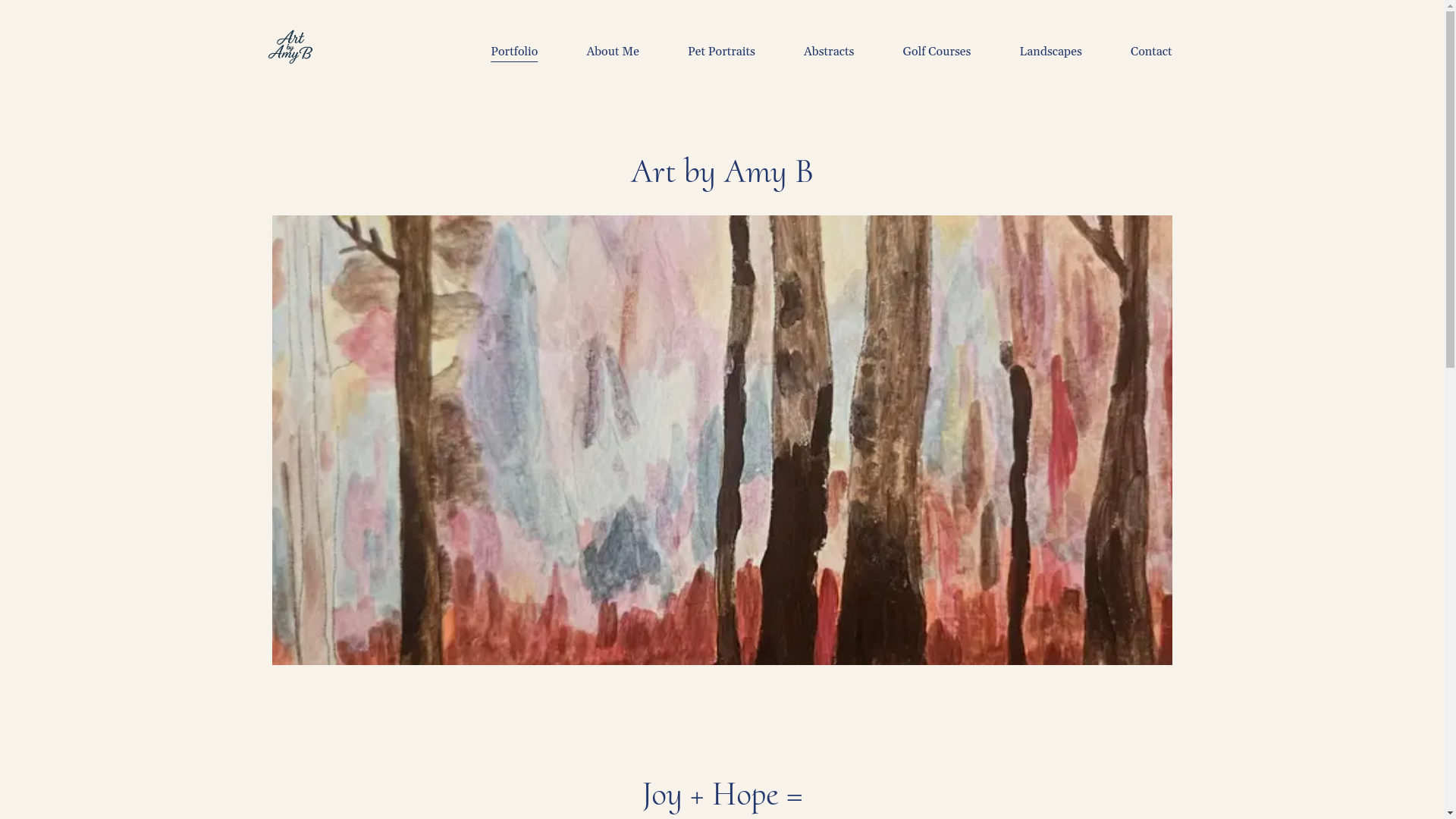 website screenshot of https://artbyamyb.net/