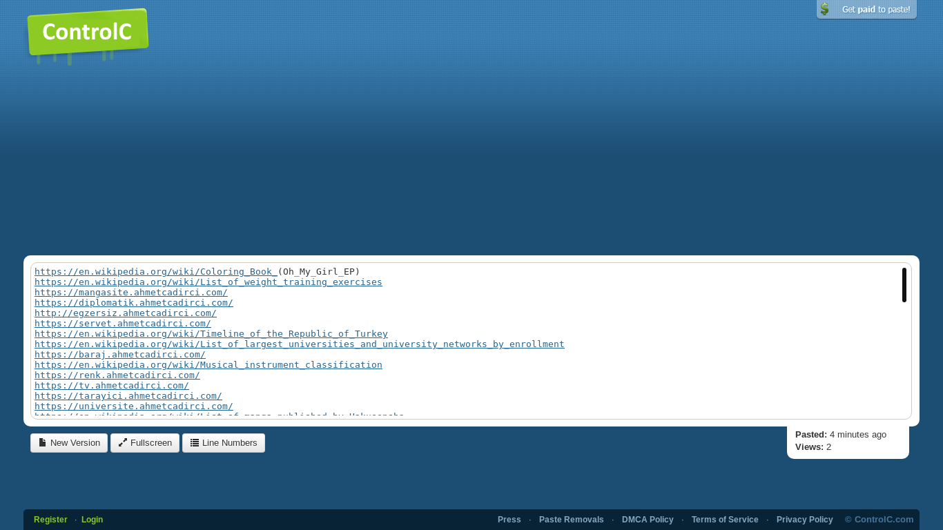 website screenshot of https://controlc.com/f83c4904