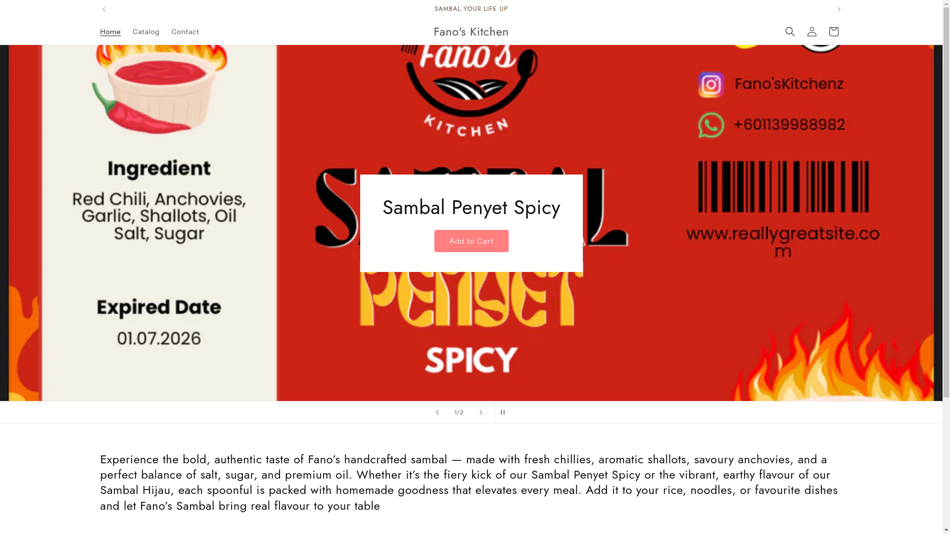 website screenshot of https://fanoskitchen.com/