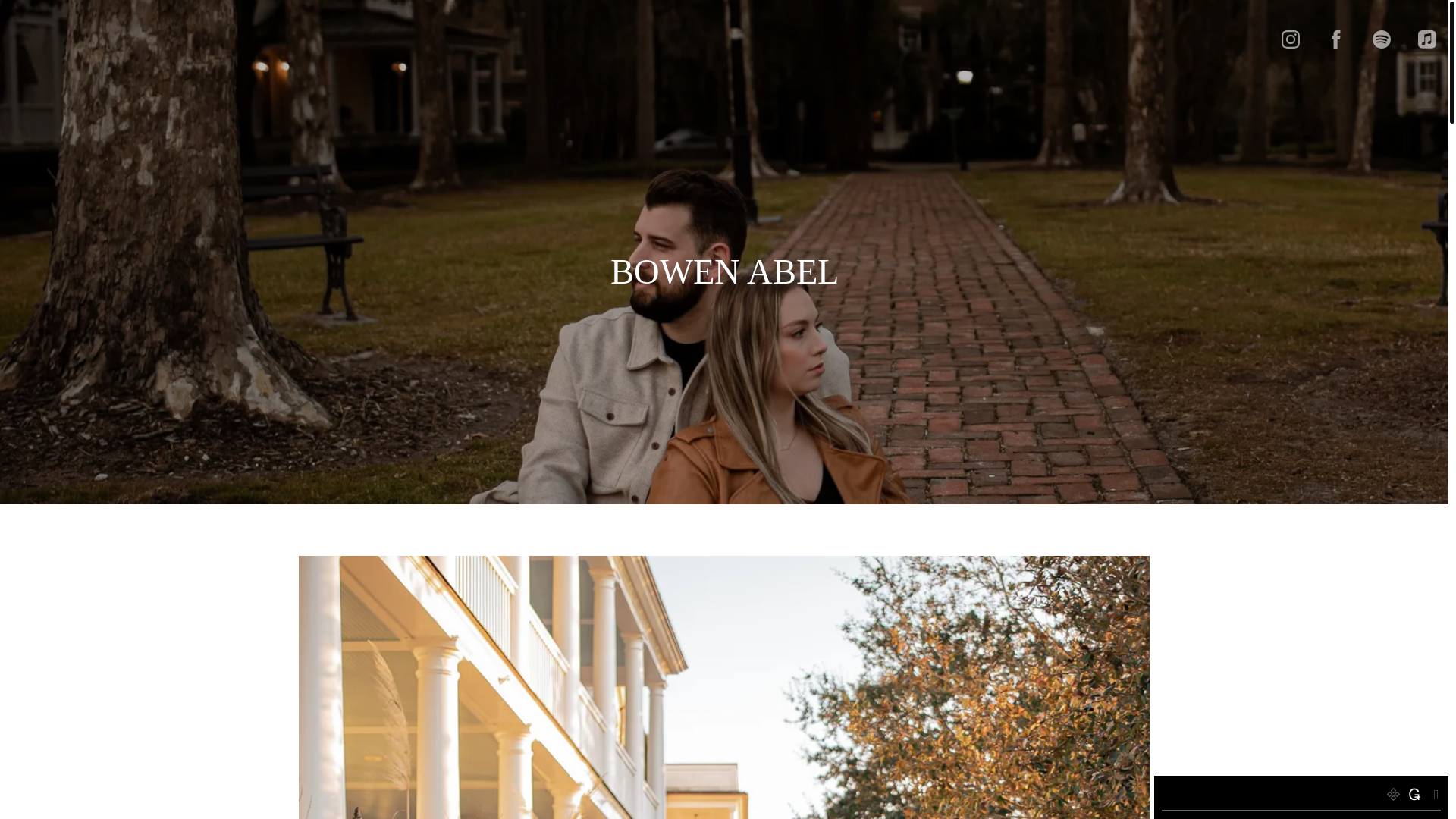 website screenshot of https://bowenabelmusic.com/