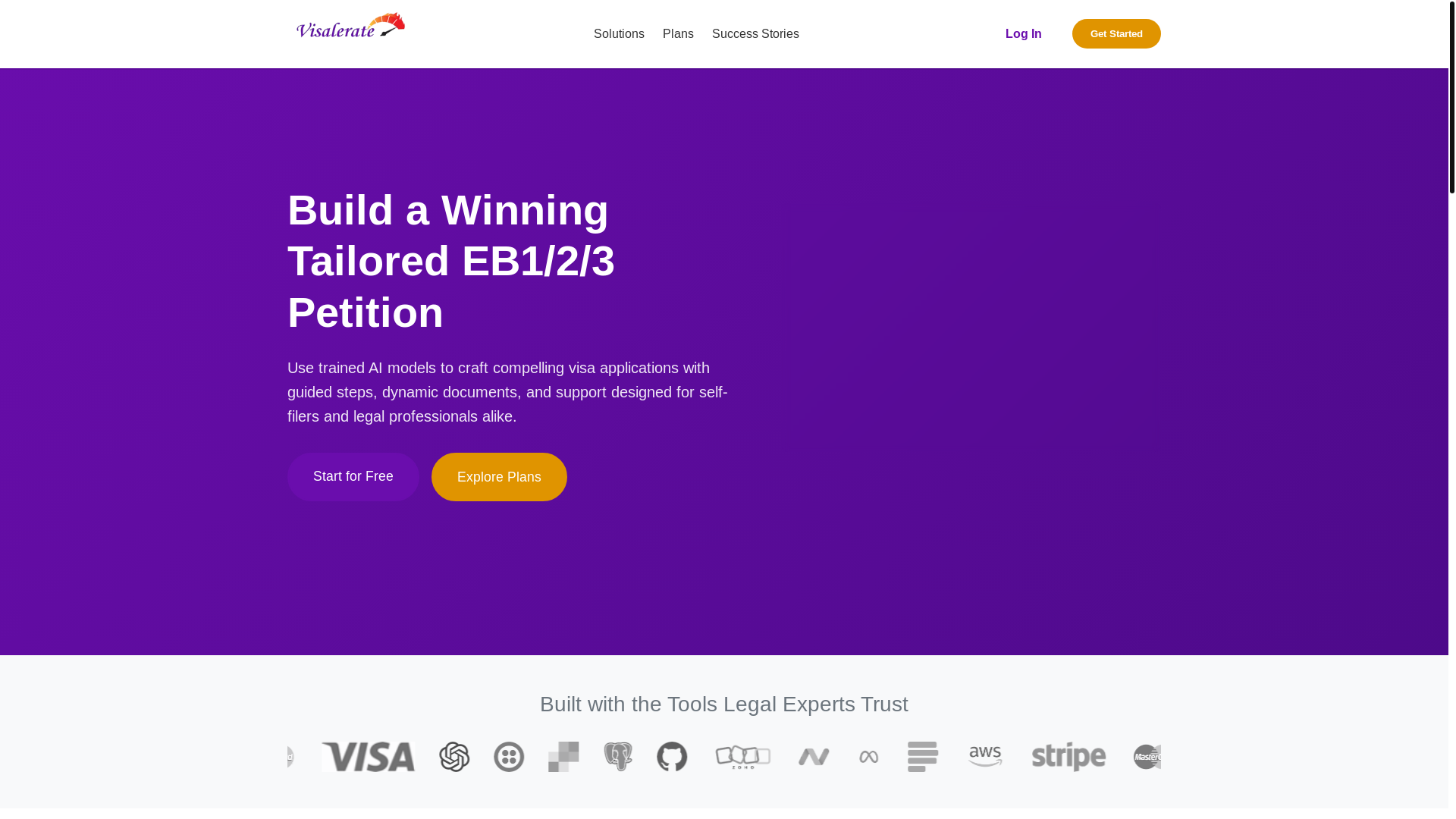 website screenshot of https://visalerate.com/
