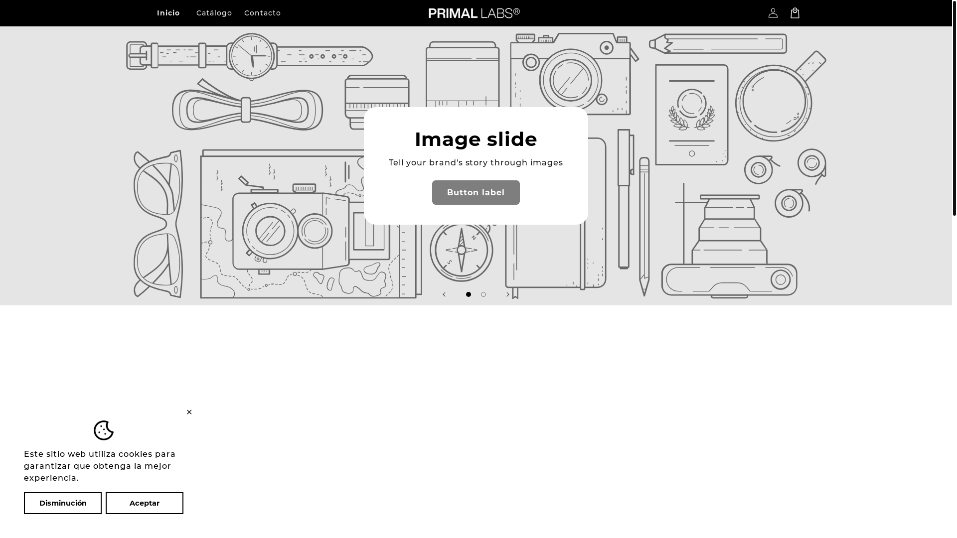 website screenshot of https://myprimallabs.com/
