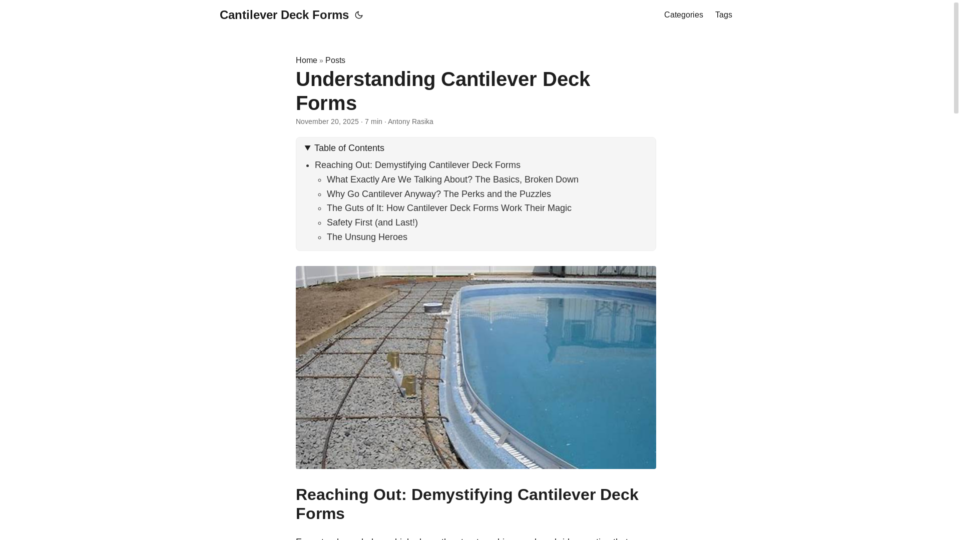 website screenshot of https://cantileverdeckforms2.pages.dev/