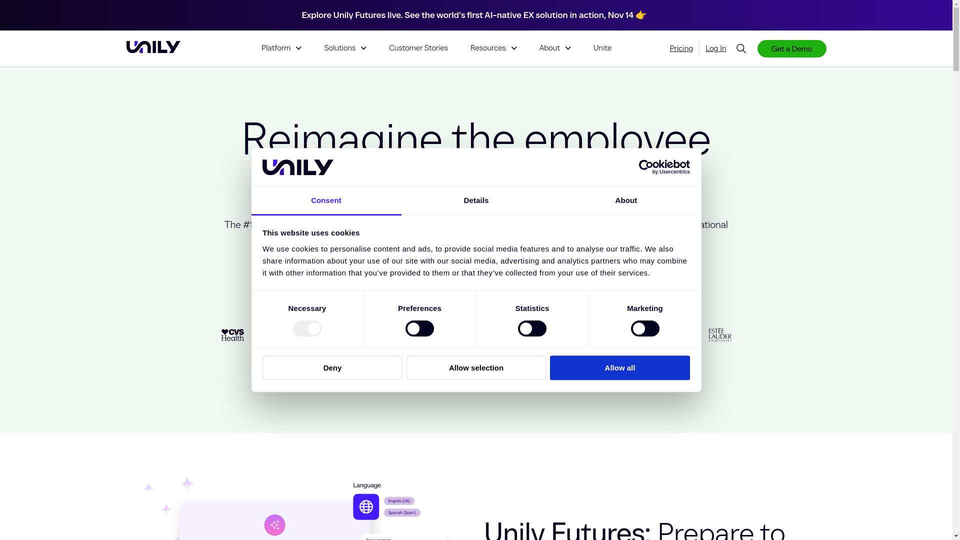 website screenshot of https://unilygrowth.com/