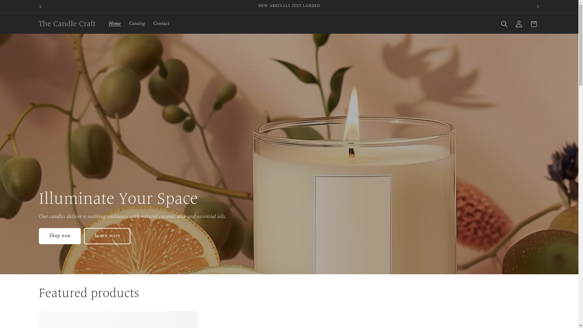 website screenshot of https://thecandlecraft.shop/