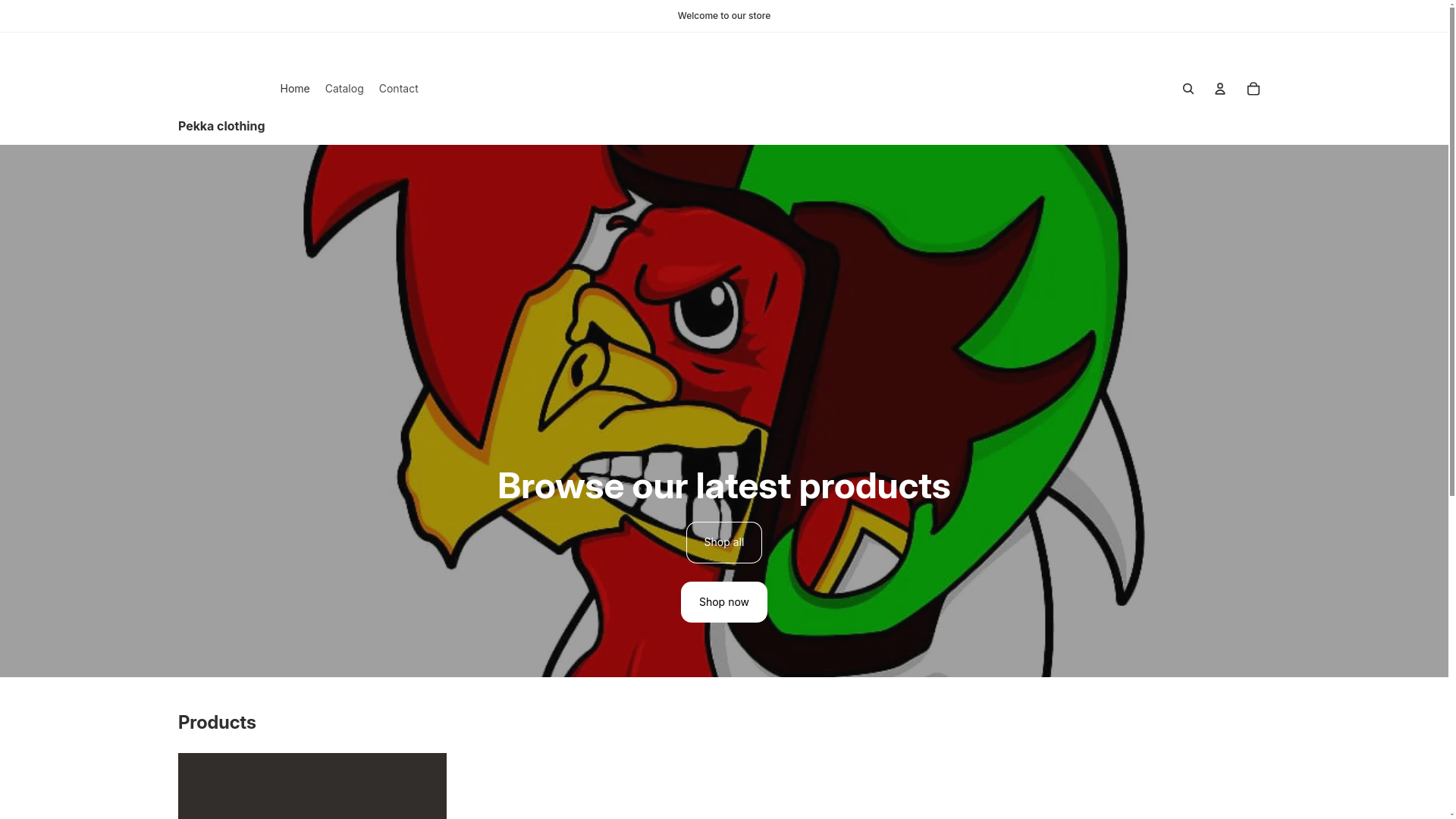 website screenshot of https://pekkaclothing.com/