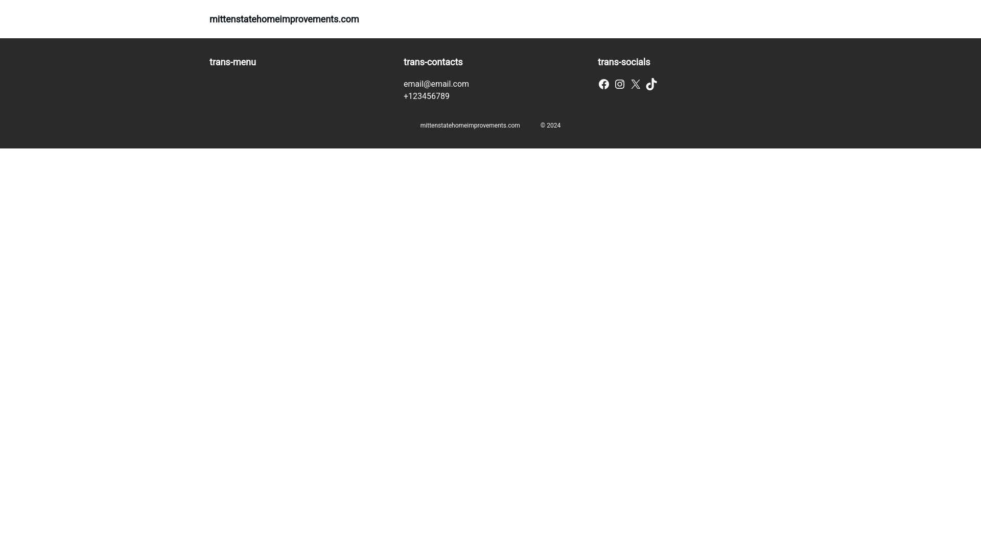 website screenshot of https://mittenstatehomeimprovements.com/