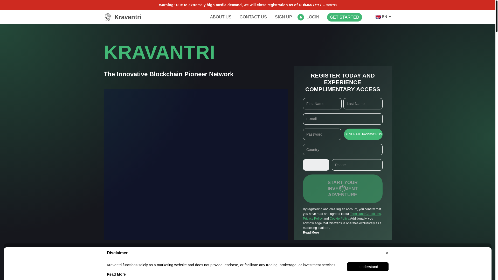 website screenshot of https://kravantri-system.com/