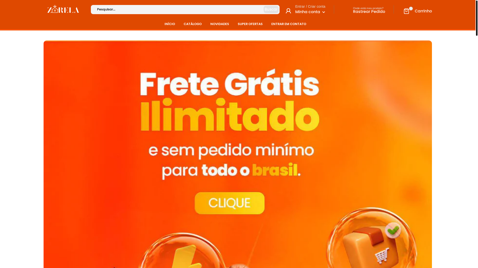 website screenshot of https://lojazarela.com.br/