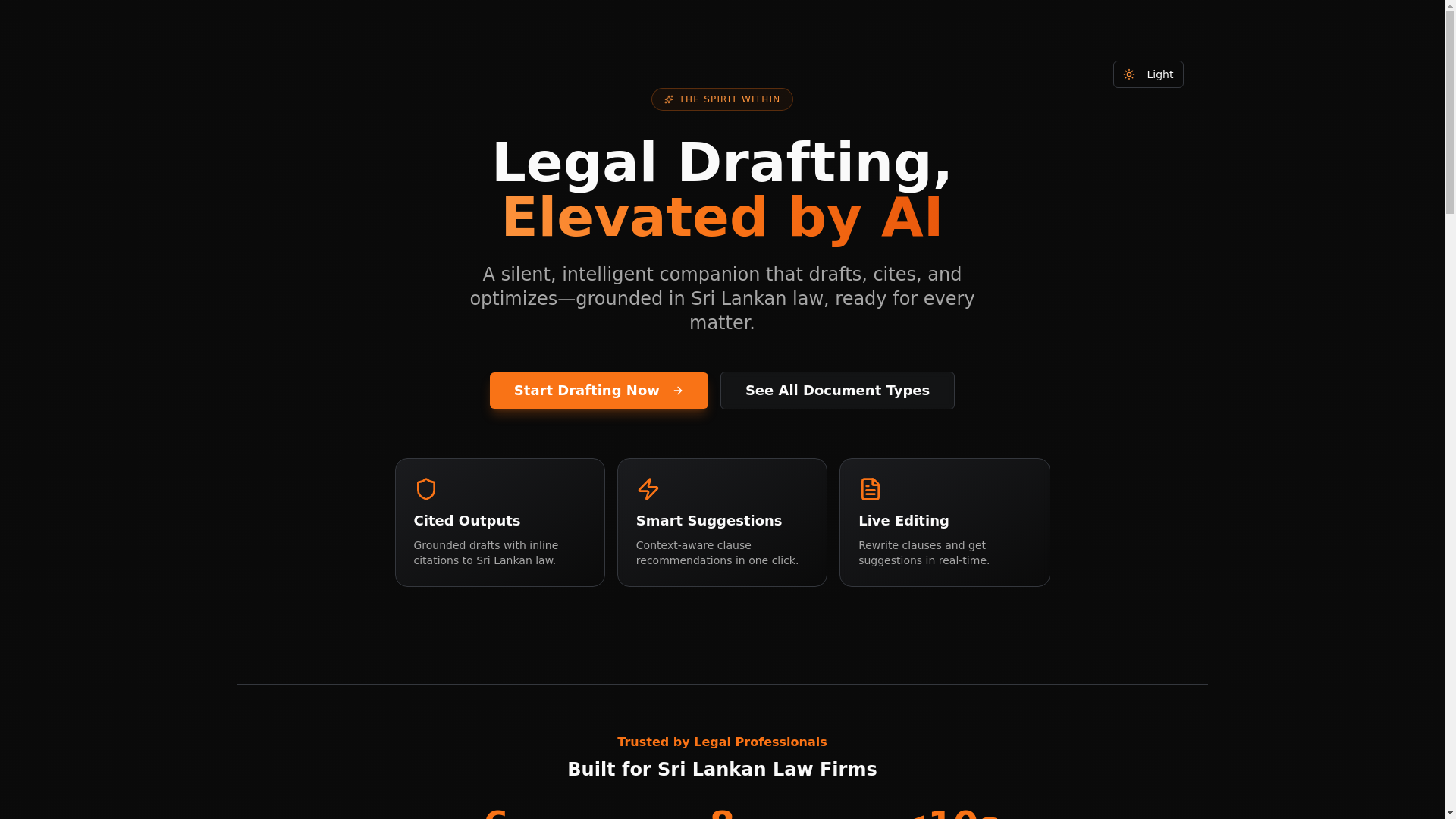 website screenshot of https://askspectre.co/