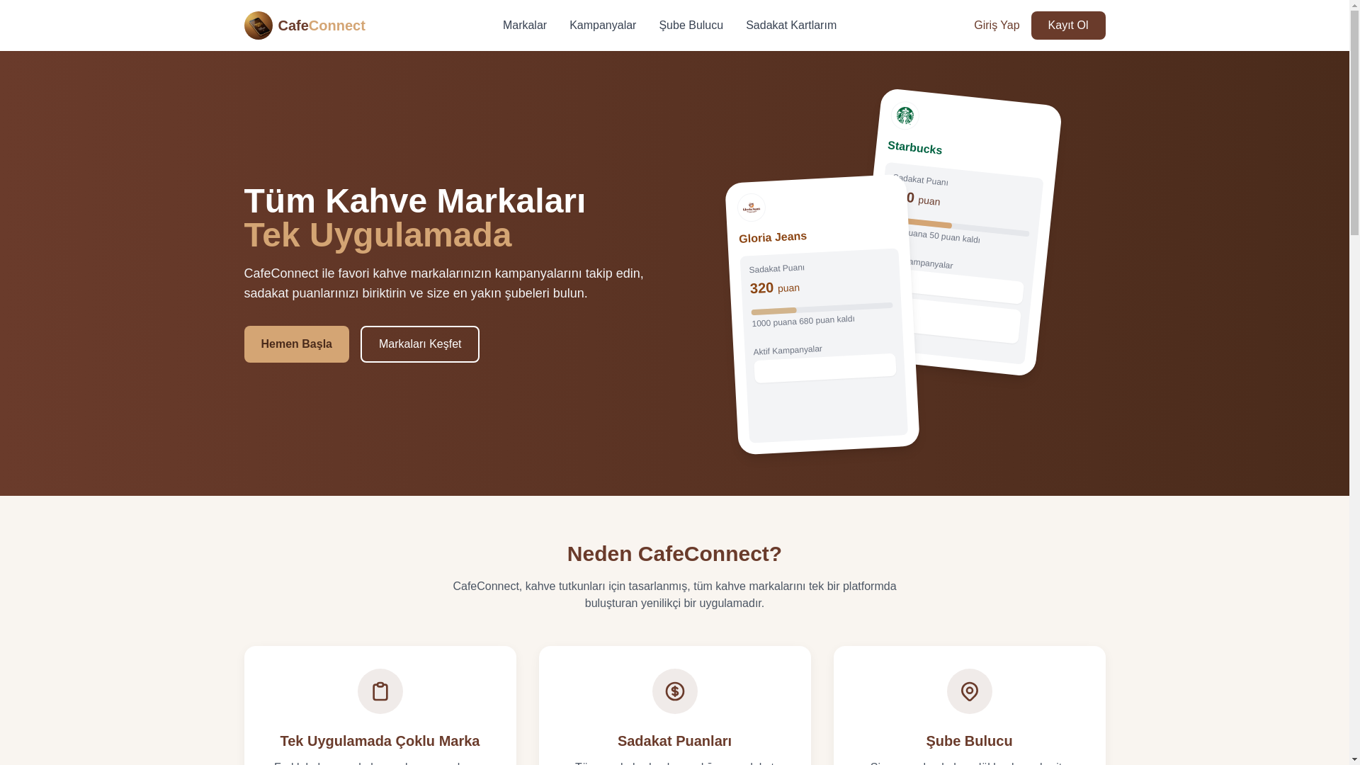 website screenshot of https://kahve360.pages.dev/