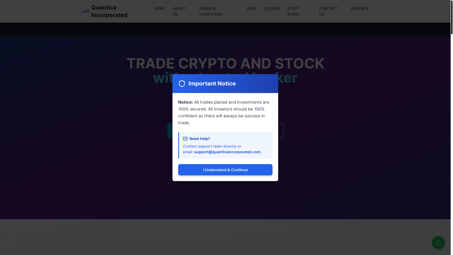 website screenshot of https://quanticaincoparated.com/