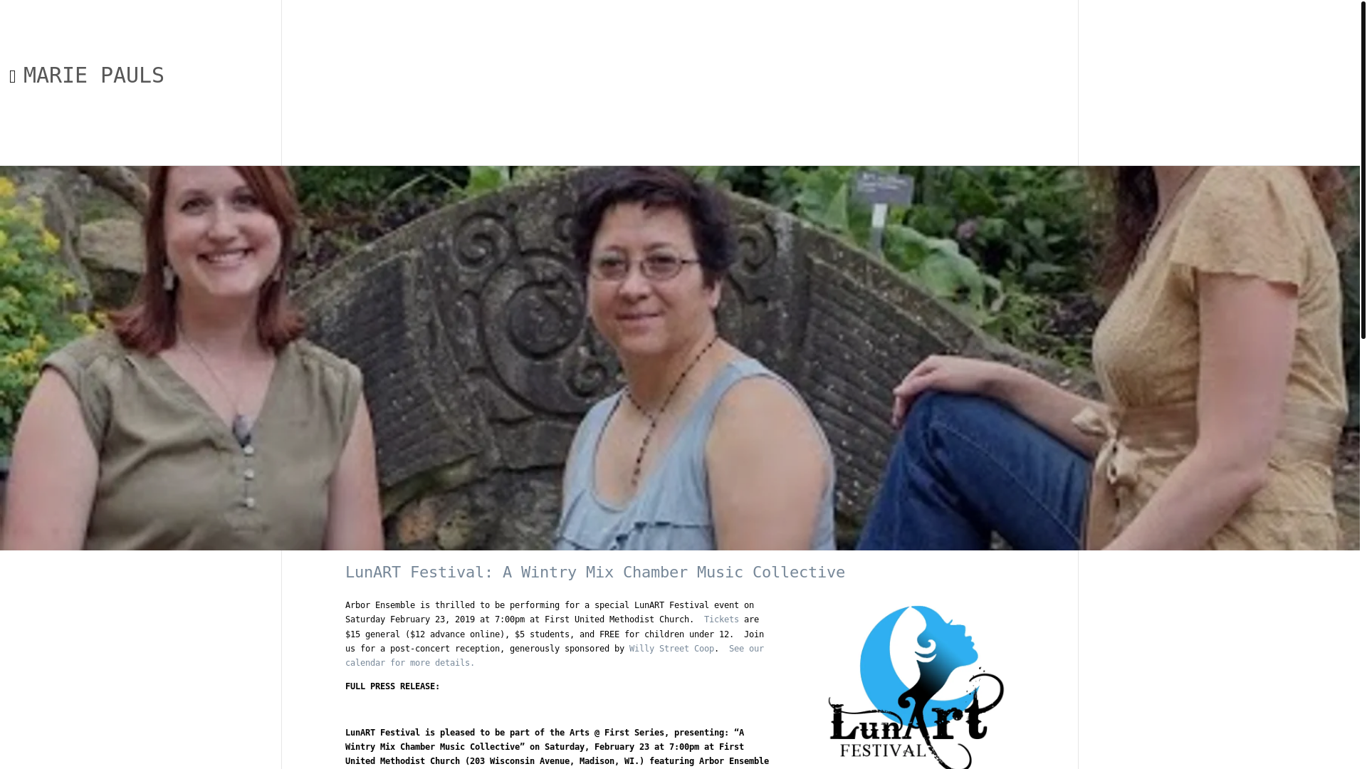 website screenshot of https://mariepauls.com/