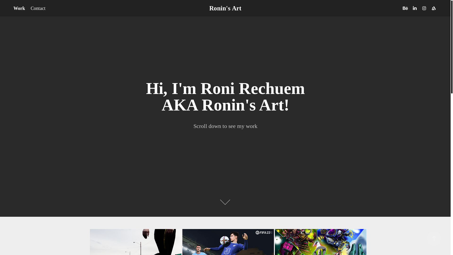 website screenshot of https://roninsart.co/