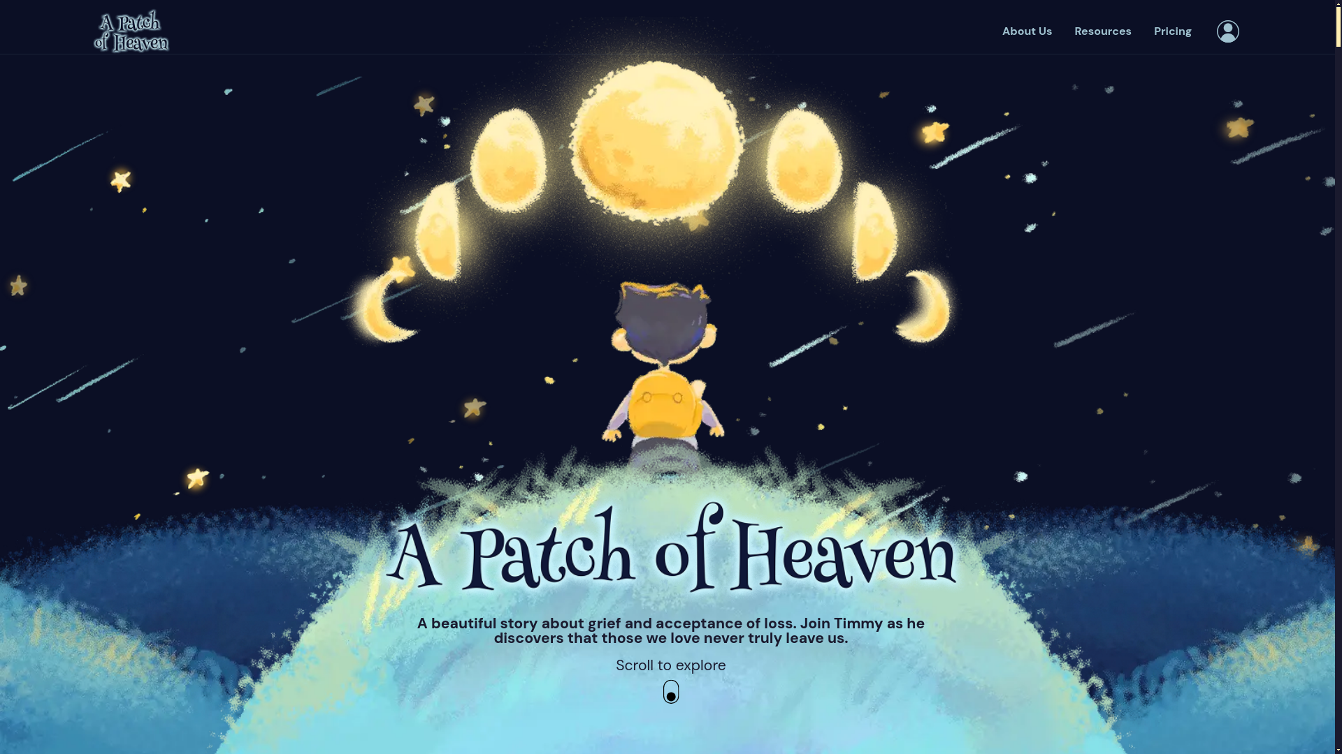 website screenshot of https://patchofheavenbook.pages.dev/