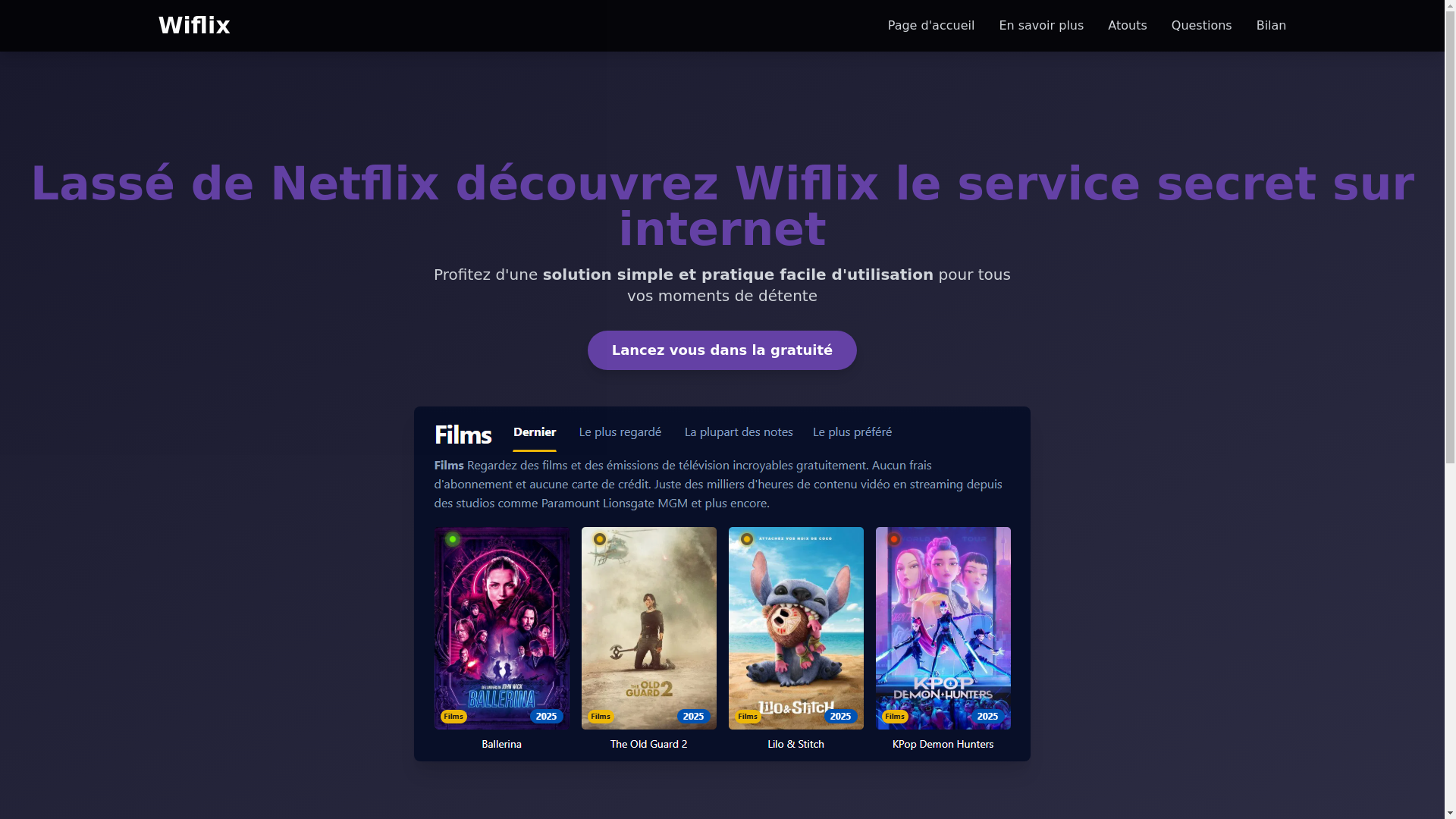 website screenshot of https://wiflix-5czt.pages.dev/
