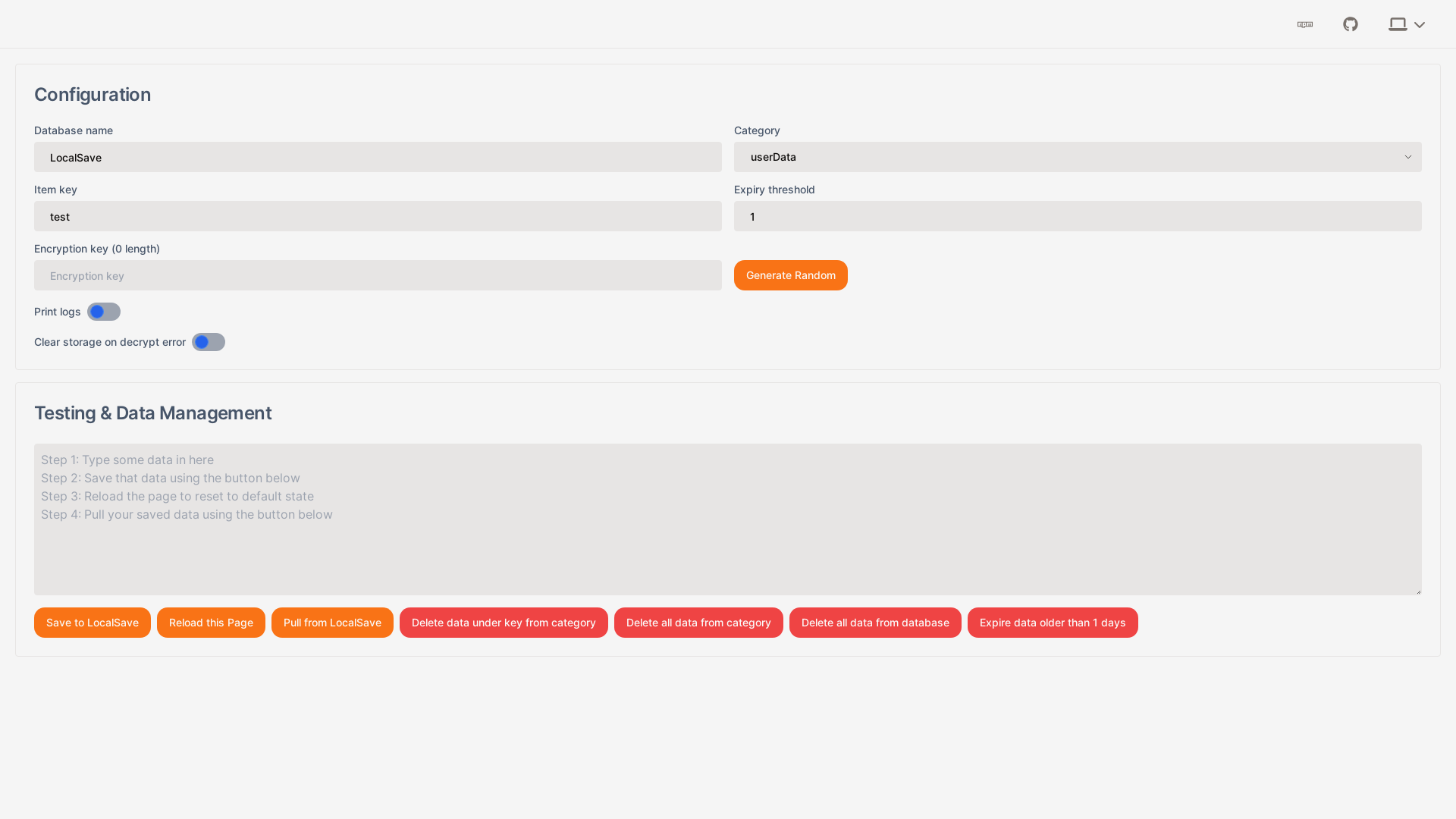 website screenshot of https://local-save.pages.dev/