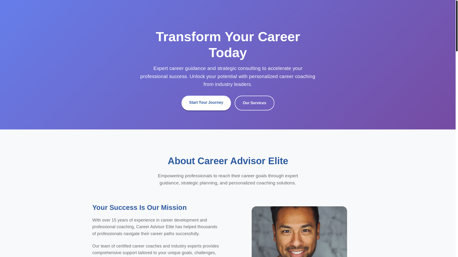 website screenshot of https://careeradvisorelite.cyou/