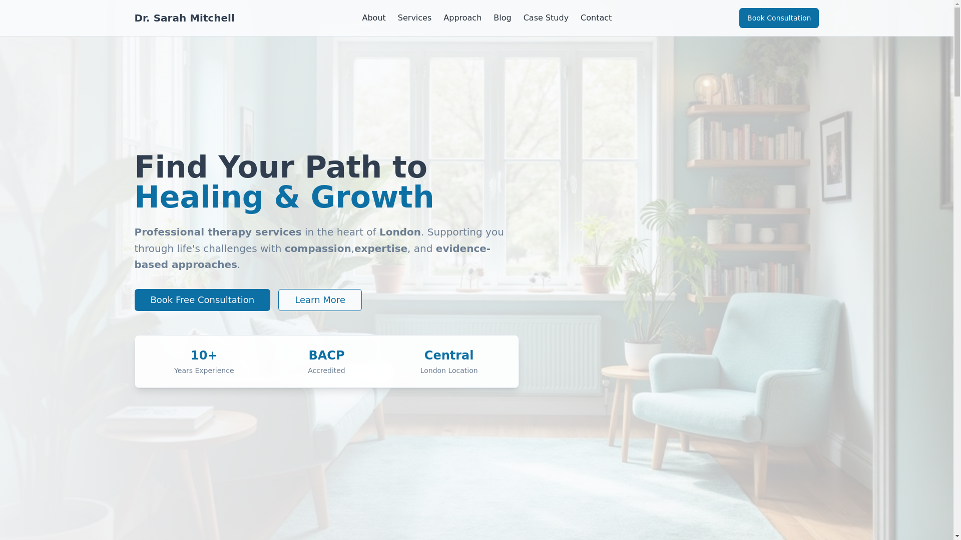 website screenshot of https://mindful-london-therapy.pages.dev/