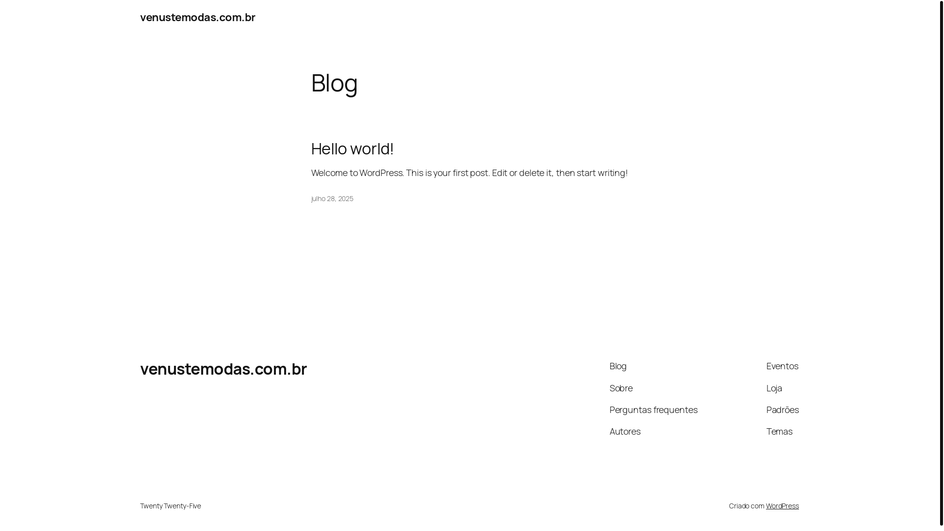 website screenshot of https://venustemodas.com.br/