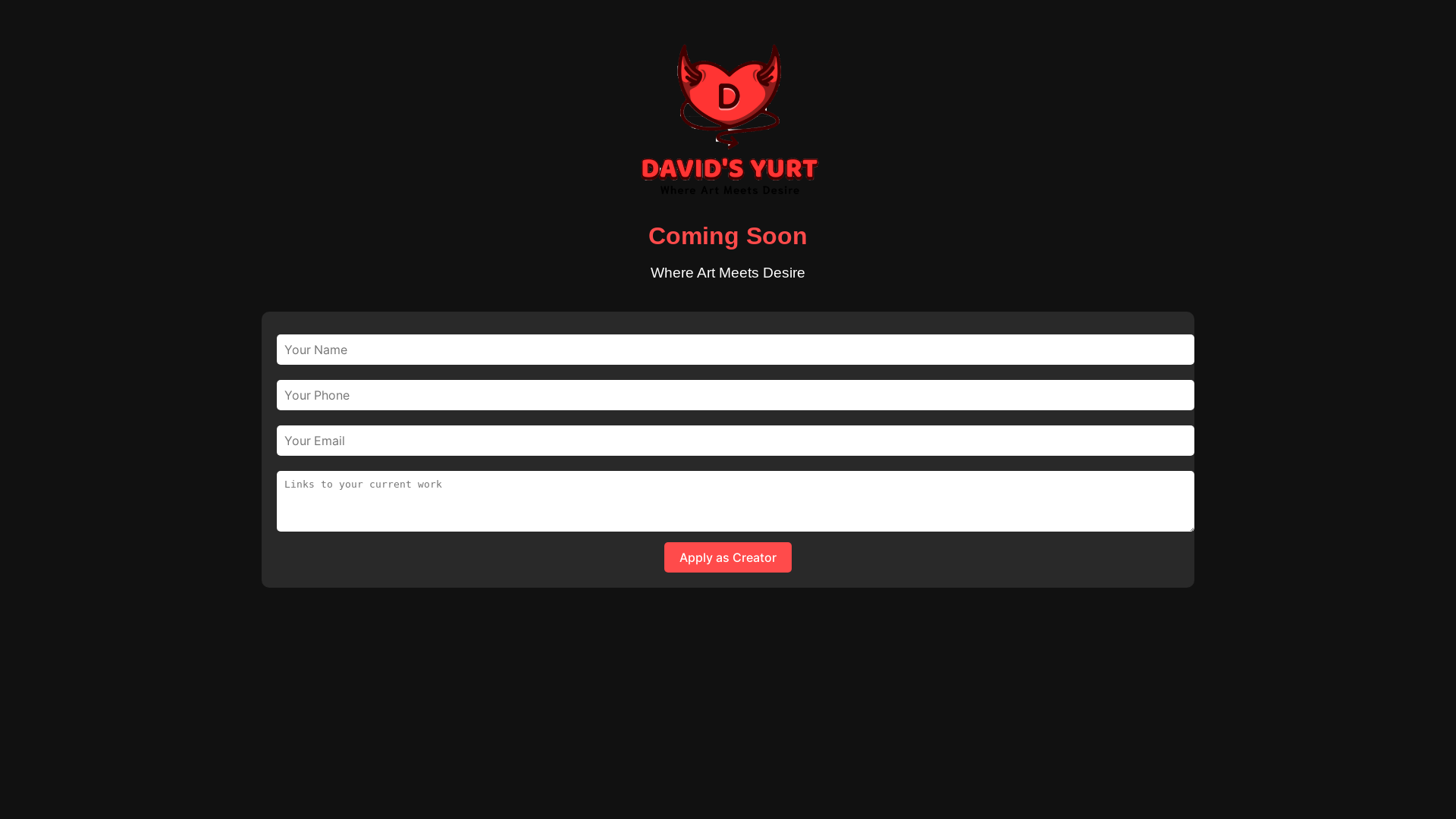 website screenshot of https://yurtlanding.pages.dev/