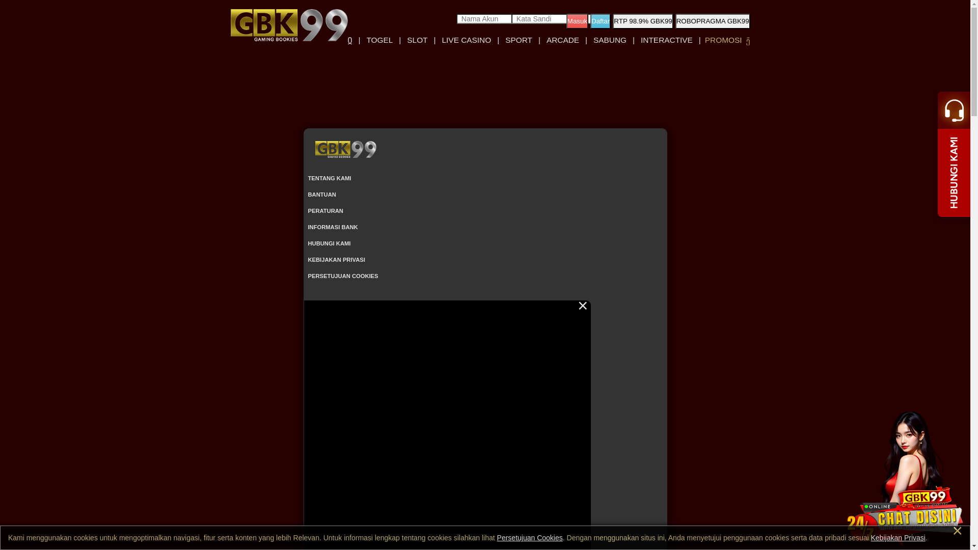 website screenshot of https://gbk99desember.com/