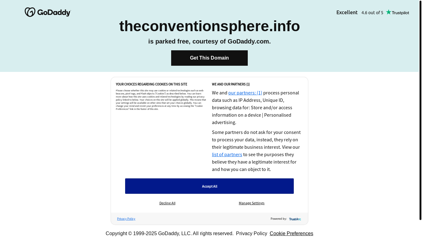 website screenshot of https://theconventionsphere.info/