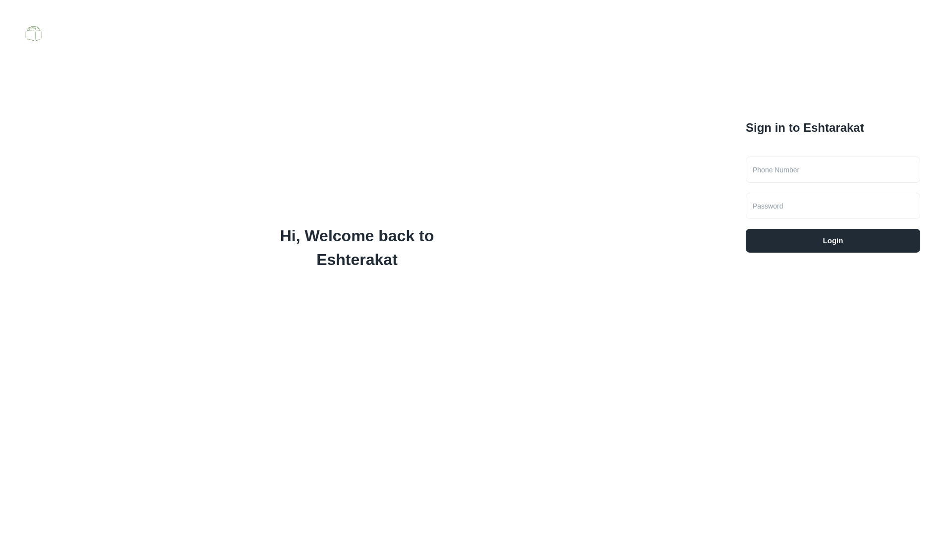 website screenshot of https://eshterakaat-partners.pages.dev/