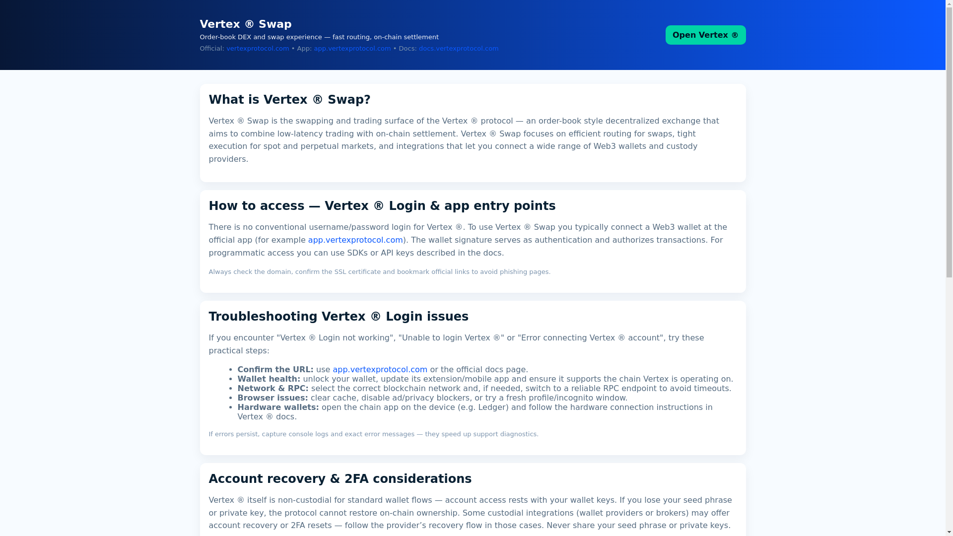 website screenshot of https://swwap-vertex-account.pages.dev/