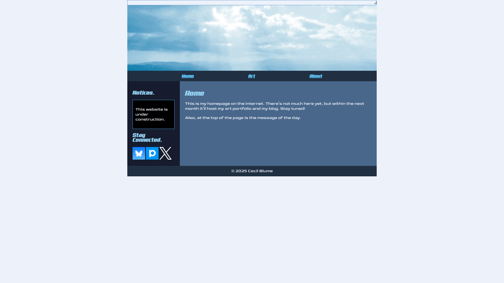 website screenshot of https://cecilblume.com/