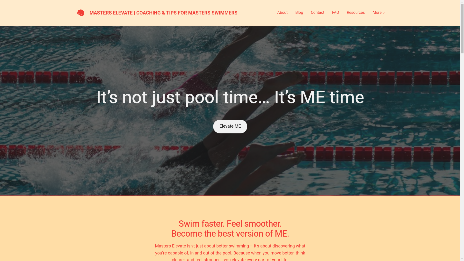 website screenshot of https://swimmasterselevate.co.uk/