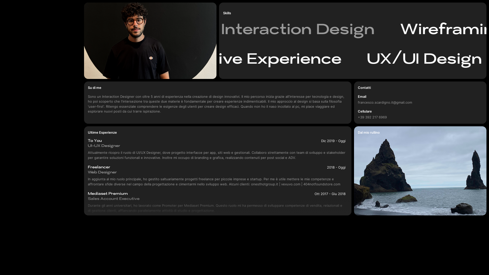 website screenshot of https://francescoscardigno.it/
