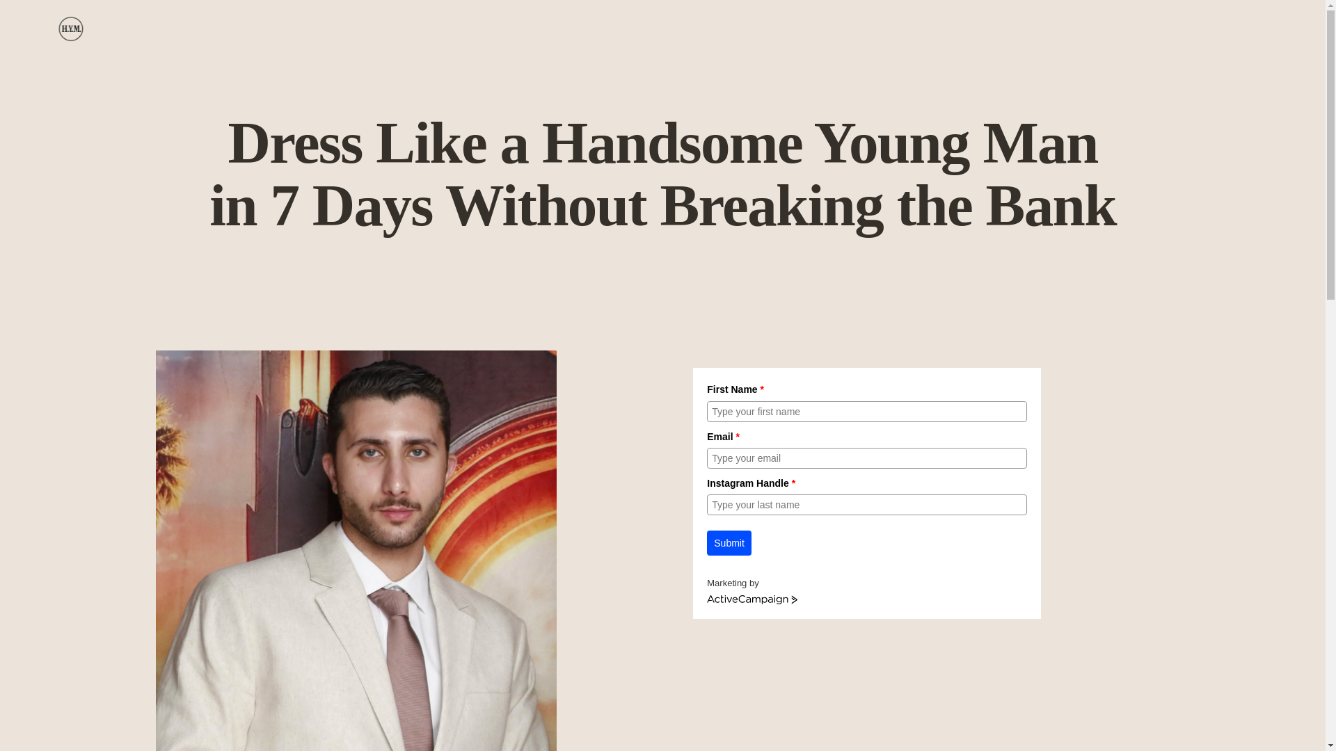 website screenshot of https://handsome-young-man.com/